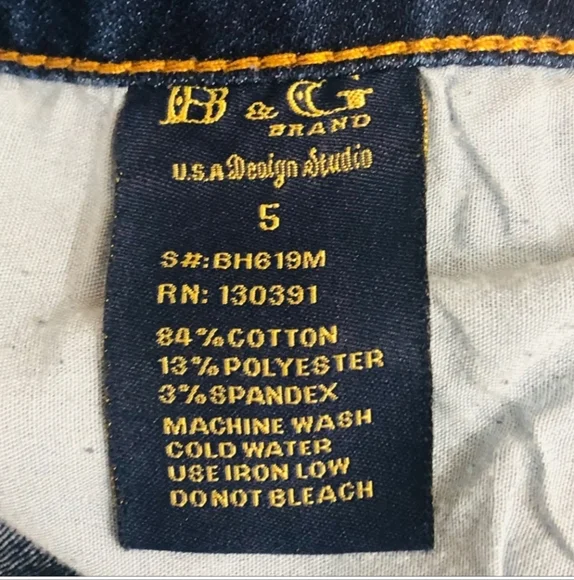 B & G Brand Skinny Distressed Blue Jeans Junior Size 5 - Picture 4 of 9